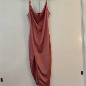PrettyLittleThing Rose Backless Dress